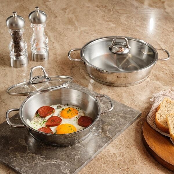 HİSAR TEOS ÇELİK SAHAN SETİ 14-16-18 CM ÇELİK 304