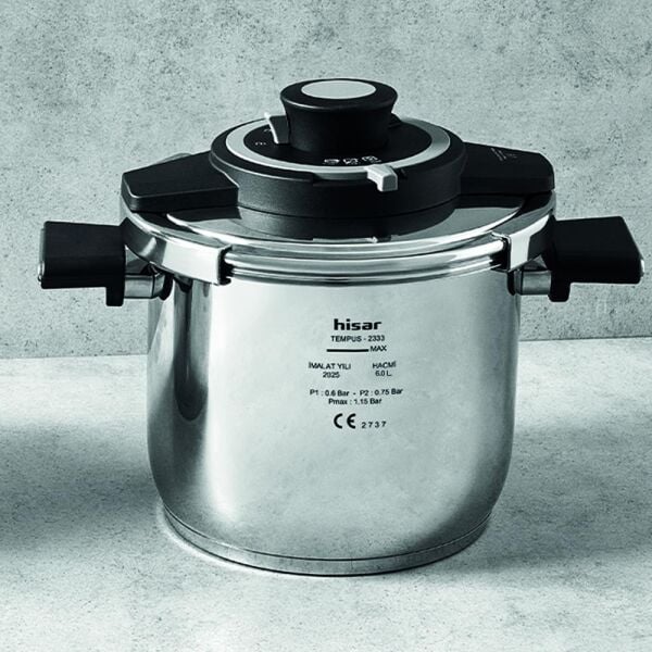 HİSAR TEMPUS KLİPSOLU DÜDÜKLÜ TENCERE 6 LT