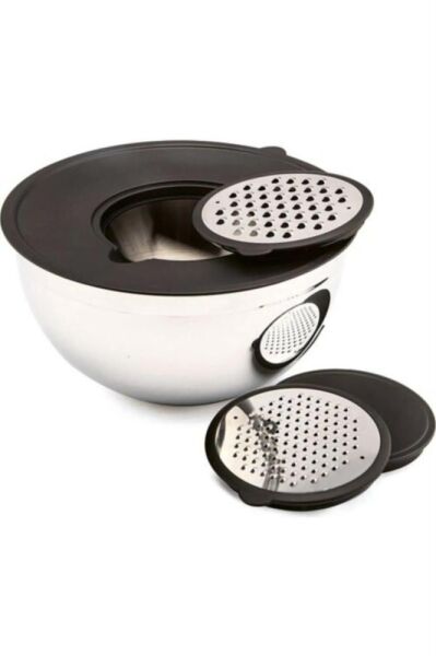 NEHİR SİLVER KARIŞTIRMA KABI RENDELİ 5 PARÇA