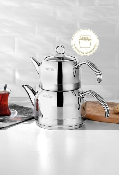 NEHİR LOTUS ÇAYDANLIK CAM KAPAK METAL KULP 1.00-2.00 LT