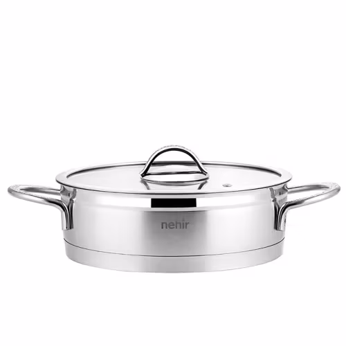 NEHİR SİLVER BASIK ÇELİK TENCERE 26 CM