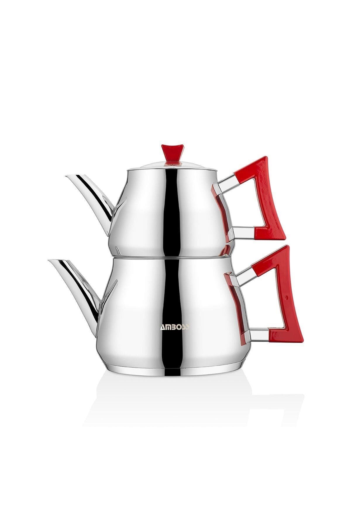 AMBOSS OREGON ÇAYDANLIK BAKALİT KIRMIZI KULP ORTA BOY