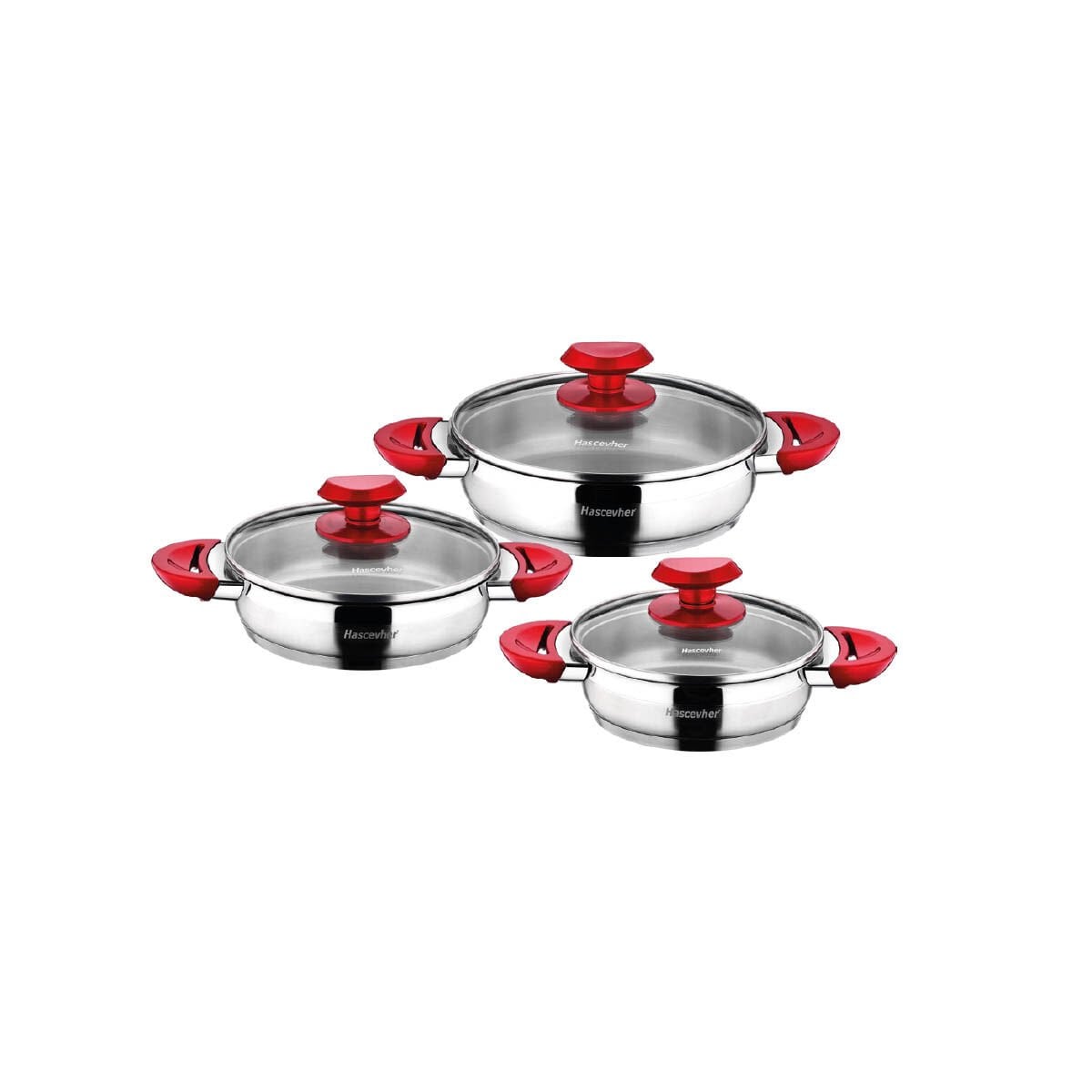 HASCEVHER ÇELİK SAHAN SETİ 6 PARÇA 16-18-20