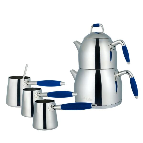 ARYILDIZ FAMİLY ÇAYDANLIK VE CEZVE SETİ LACİVERT