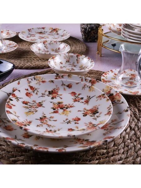 TULÜ DENİZ FORM KAHVALTI SETİ 25 PARÇA PORSELEN