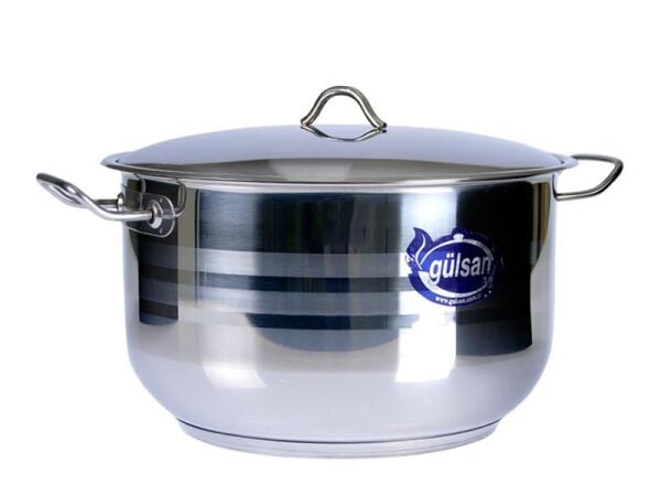 GÜLSAN HELVANE TENCERE DERİN ÇELİK 32 CM 18/10