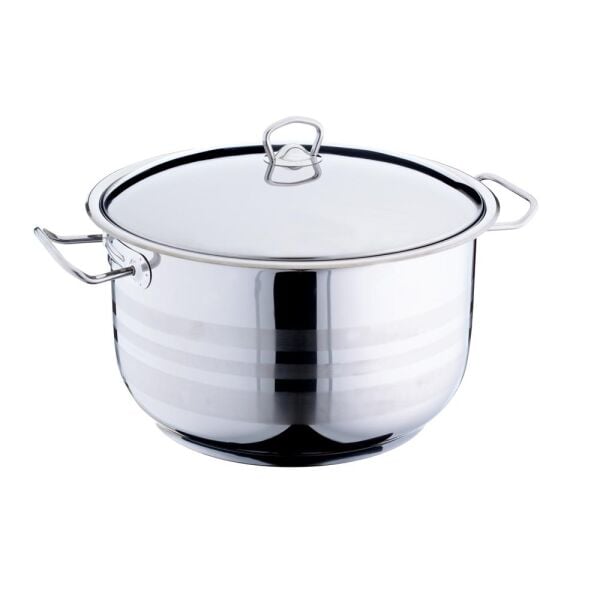 GÜLSAN HELVANE TENCERE DERİN ÇELİK 38 CM 18/10