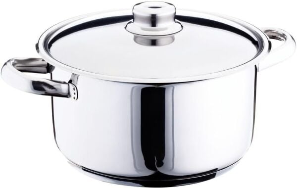 GÜLSAN DERİN ÇELİK TENCERE ÇELİK KAPAK 18/10 22 CM