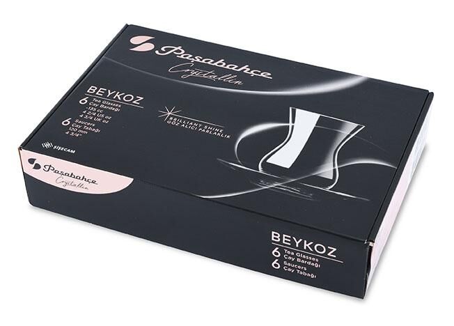 PAŞABAHÇE BEYKOZ BOMONTİ ÇAY SETİ 6 KİŞİLİK 12 PARÇA 98961